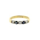 Image 3 of Gold ring with sapphire and diamonds; 0.27 ct.