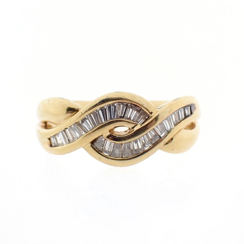 Image 7 of Gold ring with baguette-cut diamonds | approx. 0.50 ct.