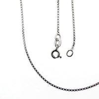 18K white gold Venetian chain | 46.5 cm