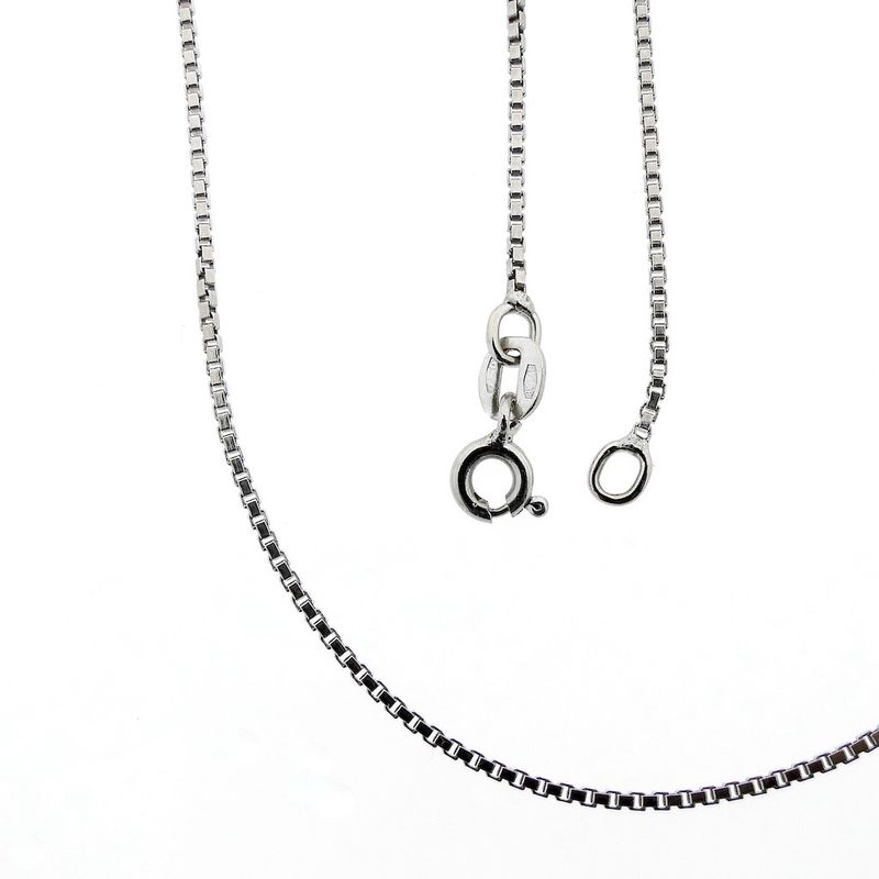 Image 1 of 18K white gold Venetian chain | 46.5 cm
