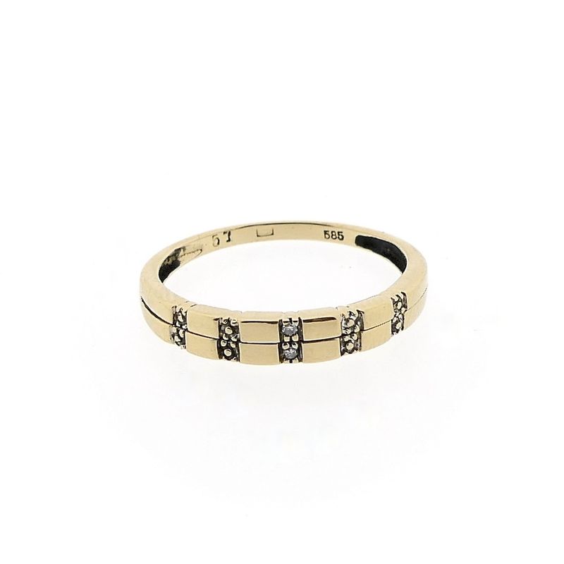 Image 6 of Gold subtle ring with diamond | 0.01 ct.