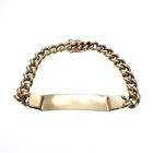 Image 2 of Gold gourmet link bracelet with engraving plate