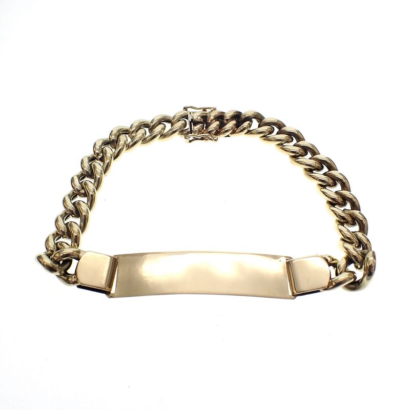 Image 2 of Gold gourmet link bracelet with engraving plate