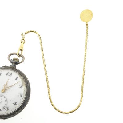 Image 1 of Gold pocket watch chain (for a pocket watch); 26 cm