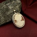 Image 2 of Vintage gold pendant with cameo