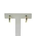 Image 1 of Gold semicircular earrings with zirconia