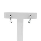 Image 3 of White gold earrings with aquamarine and diamond | 0.09 ct.