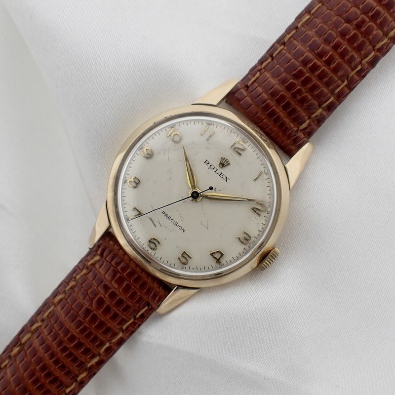 Image 7 of Rolex Precision; 9k gold vintage watch