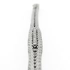 Image 5 of White gold herringbone link bracelet with diamonds; 0.36 ct.