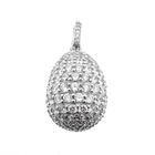 Image 1 of Silver egg pendant with zirconia
