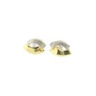 Image 7 of Bicolor gold stud earrings with zirconia