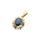 Image 5 of 18-karat gold pendant with sapphire and diamond | 0.12 ct.