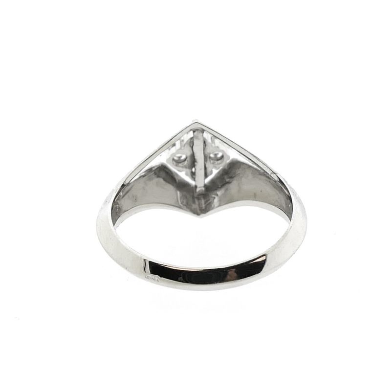 Image 4 of White gold ring with diamond 0.16 ct.