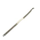 Image 8 of Silver robust gourmet link bracelet with engraving plate