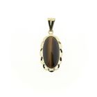 Image 1 of Vintage gold pendant with tiger's eye