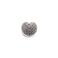 Pandora clip charm; Zirconia Heart