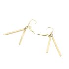Image 5 of Two-tone gold long bar earrings