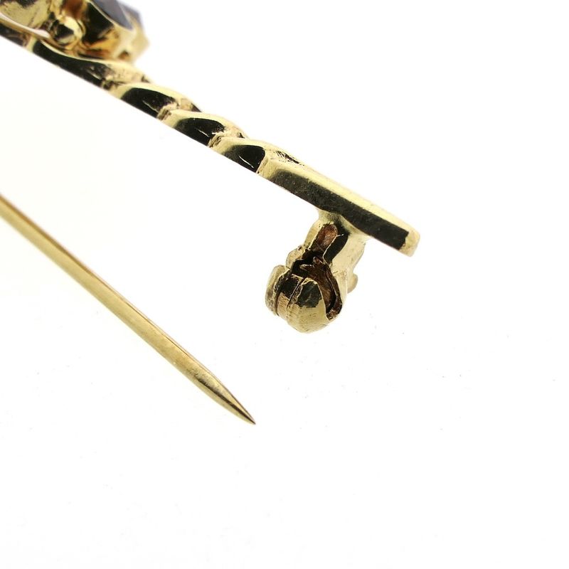 Image 6 of Antique gold brooch with garnet