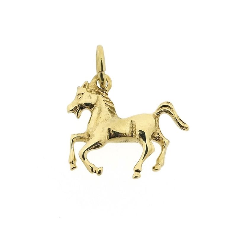 Image 1 of Gold pendant of a horse