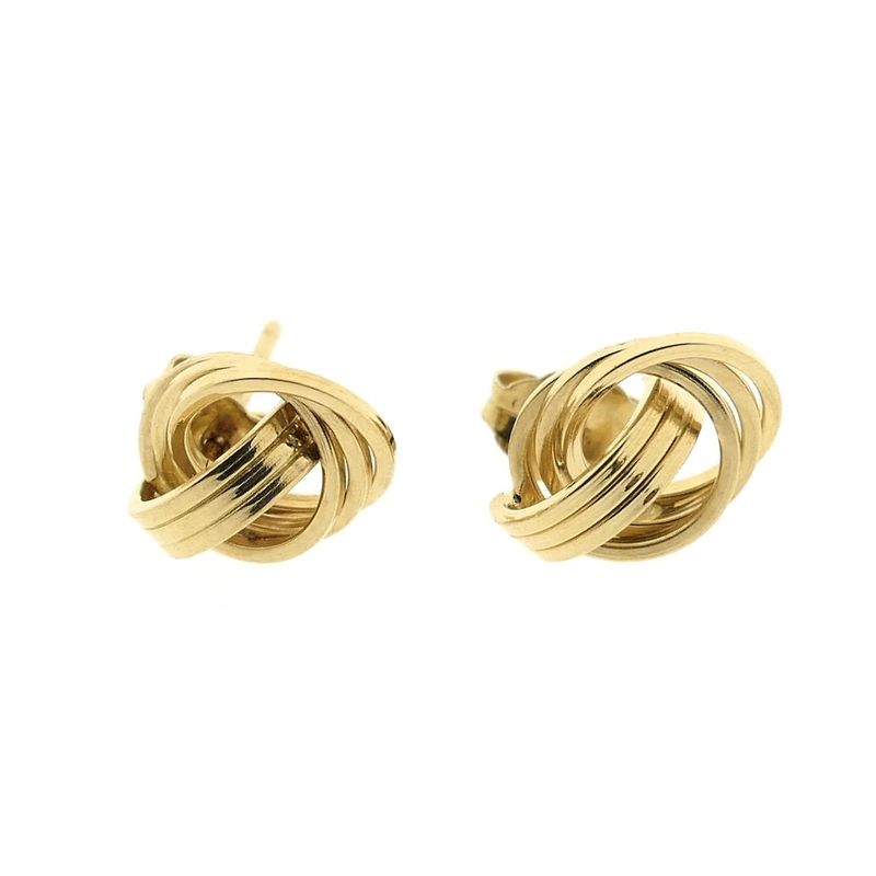 Image 9 of Gold stud earrings as a button