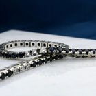 Image 2 of White Gold Tennis Bracelet with Sapphire and Diamonds; 1.12 ct.