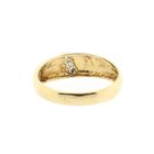 Image 4 of Gold croissant ring with diamonds; 0.04 ct.