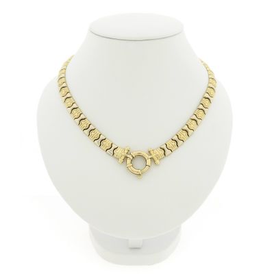 Image 1 of Two-tone gold fantasy link necklace