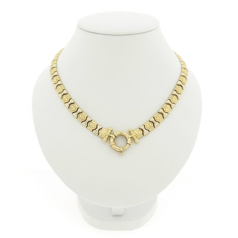 Image 1 of Two-tone gold fantasy link necklace