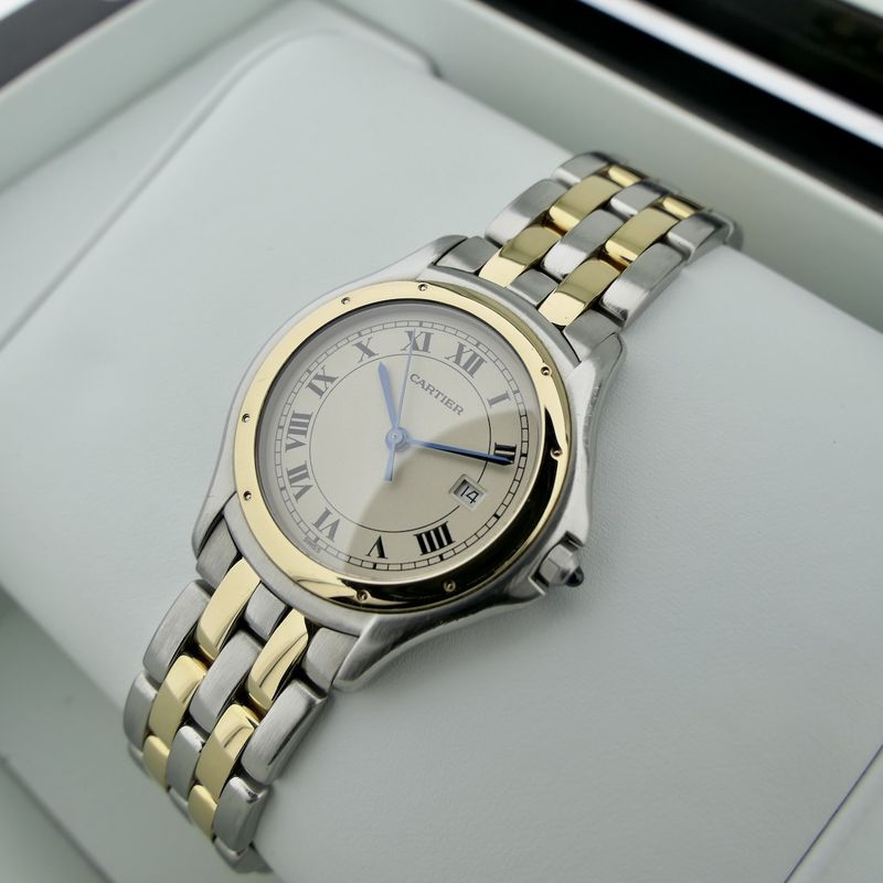 Image 14 of Cartier Cougar 187904; 18k gold/steel unisex watch