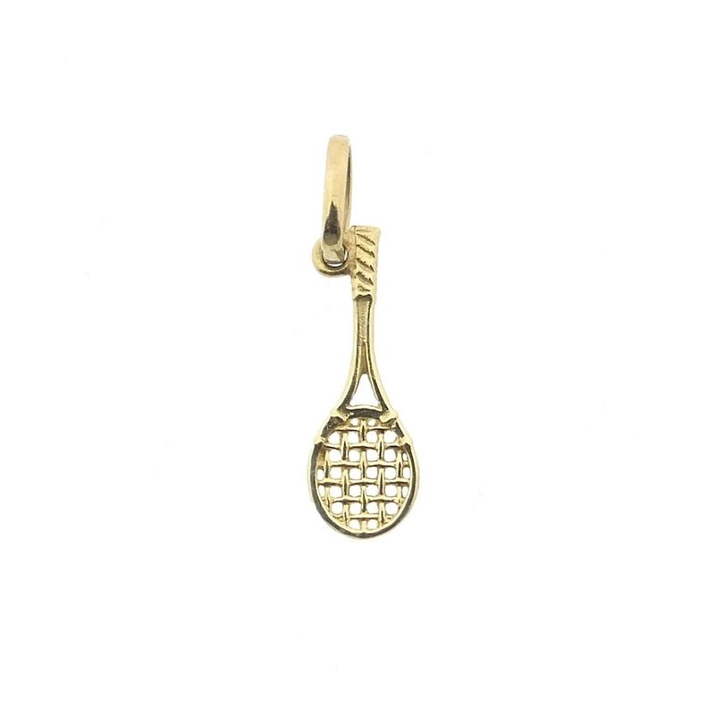 Image 1 of Gold pendant/charm of a tennis racket