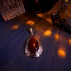 Image 2 of Vintage gold pendant with carnelian