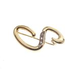 Image 4 of 18 carat gold letter brooch; S | With zirconia