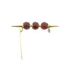 Image 1 of Vintage gold brooch with carnelian
