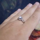 Image 4 of White gold solitaire ring with diamond | 0.31 ct.