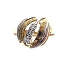 Image 2 of Two-tone gold fantasy ring set with 0.13 ct diamond.
