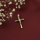 Image 2 of Two-tone gold pendant of a cross with corpus