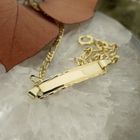 Image 2 of Gold Figaro link bracelet with engraving | 16.5 - 18.5 cm