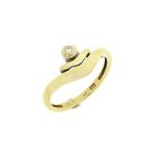 Image 1 of Gold solitaire ring with diamond; 0.015 ct.