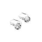 Image 7 of White gold earrings with diamond; 1.00 ct.