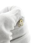 Image 4 of Two-tone gold pendant of the letter L with diamond; 0.01 ct.