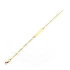 Afbeelding 7 van Gouden figaroschakel kinderarmband met graveerplaatje | 13 cm - 14,5 cm
