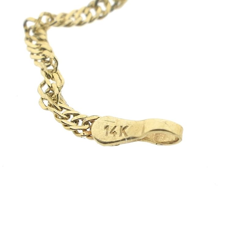 Image 3 of Gold Singapore link necklace; 51.5 cm | Midas