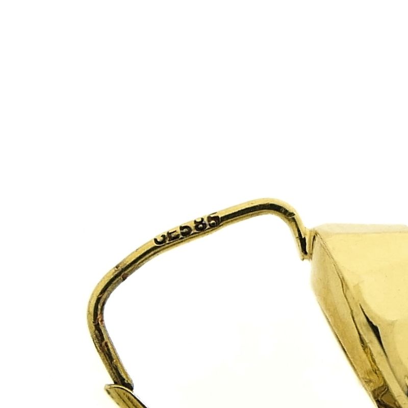 Image 8 of Gold stud earrings with green tourmaline