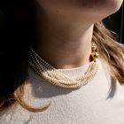 Image 9 of Pearl necklace with gold clasp