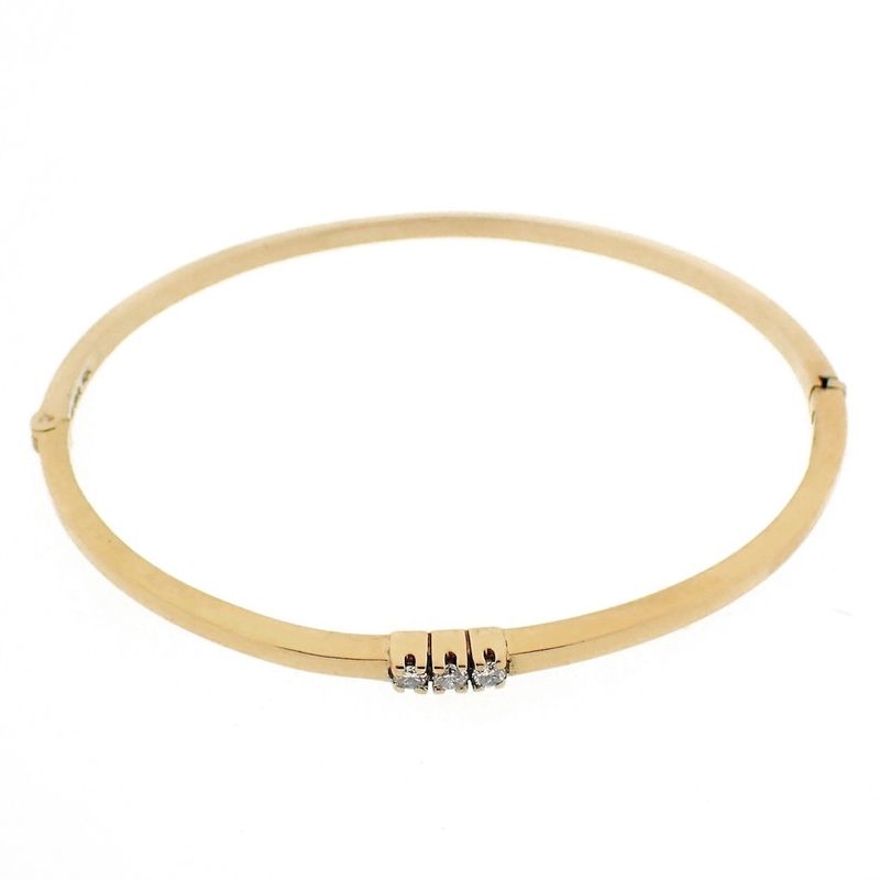 Image 5 of Gold bangle with 0.12 ct. diamonds | Ø 60 mm