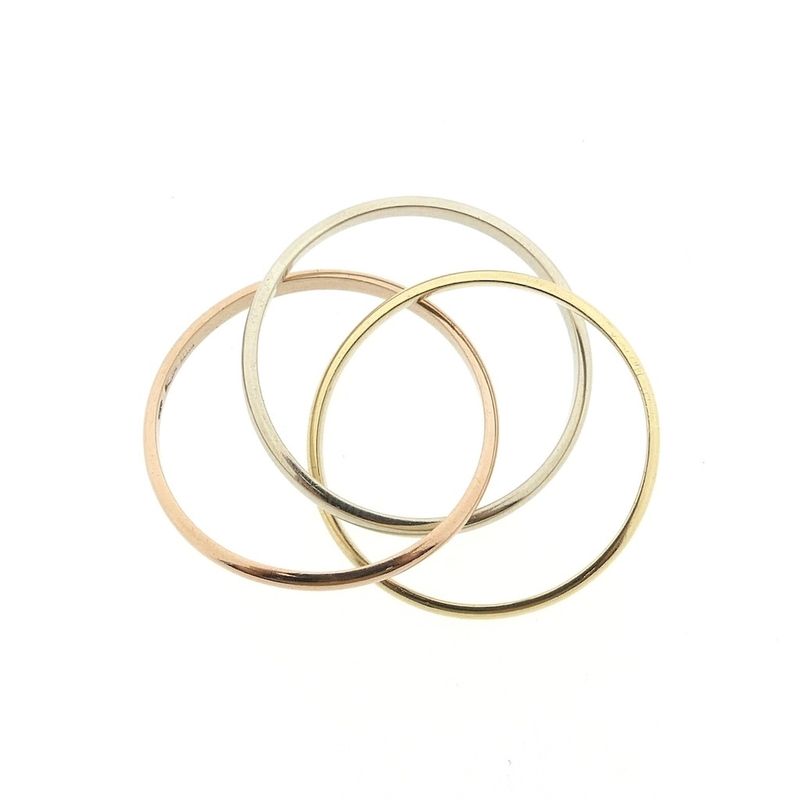 Image 4 of Tricolor gold trinity ring