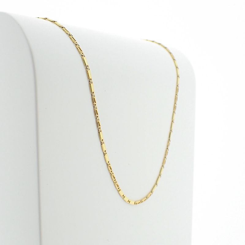 Image 4 of Golden Figaro variation link chain | 45 cm