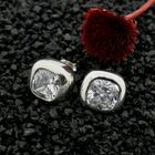 Image 10 of Silver stud earrings with zirconia