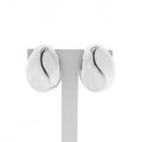 Silver fantasy stud earrings; artistic