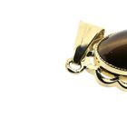 Image 8 of Vintage gold pendant with tiger's eye